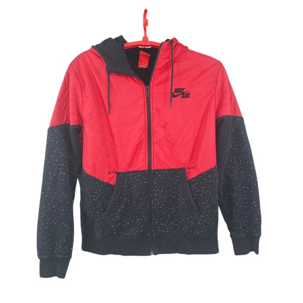 Nike Air AW77 Full Zip Heavyweight Windbreaker Speckled Jacket Hoodie Large